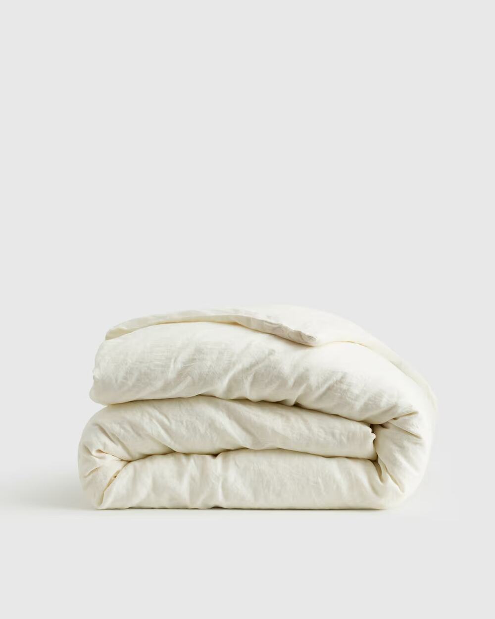 Quince European Linen Duvet Cover King/Cal King Ivory NWOT